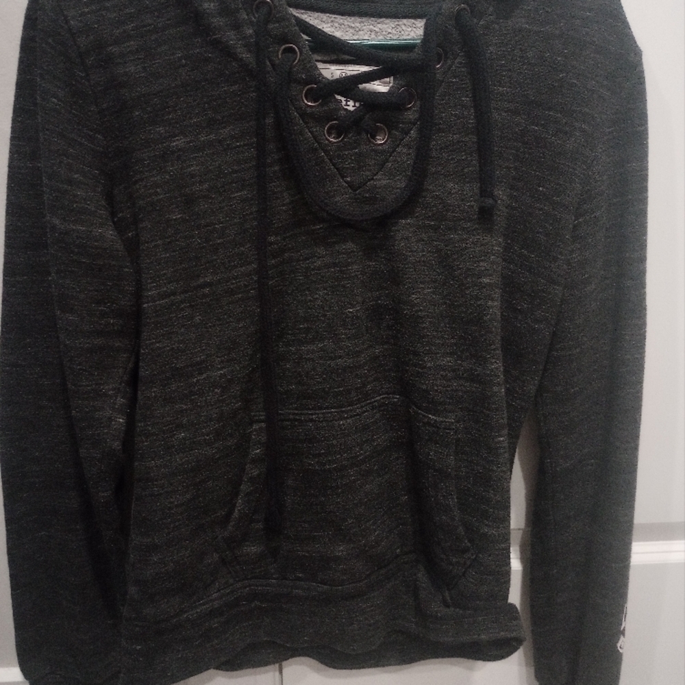 Dark Gray Lace-Up Hoodie